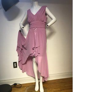 NWT Le Chateau Lilac Purple Lavender Chiffon Wedding Prom Summer Gown Maxi dress